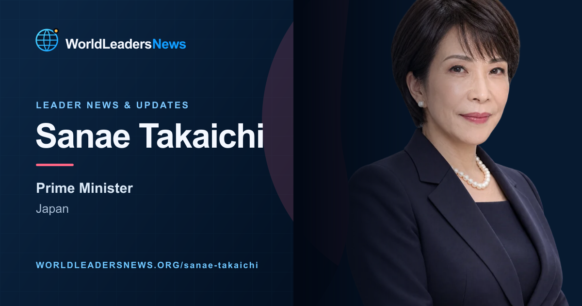 Sanae Takaichi โ WorldLeadersNews coverage